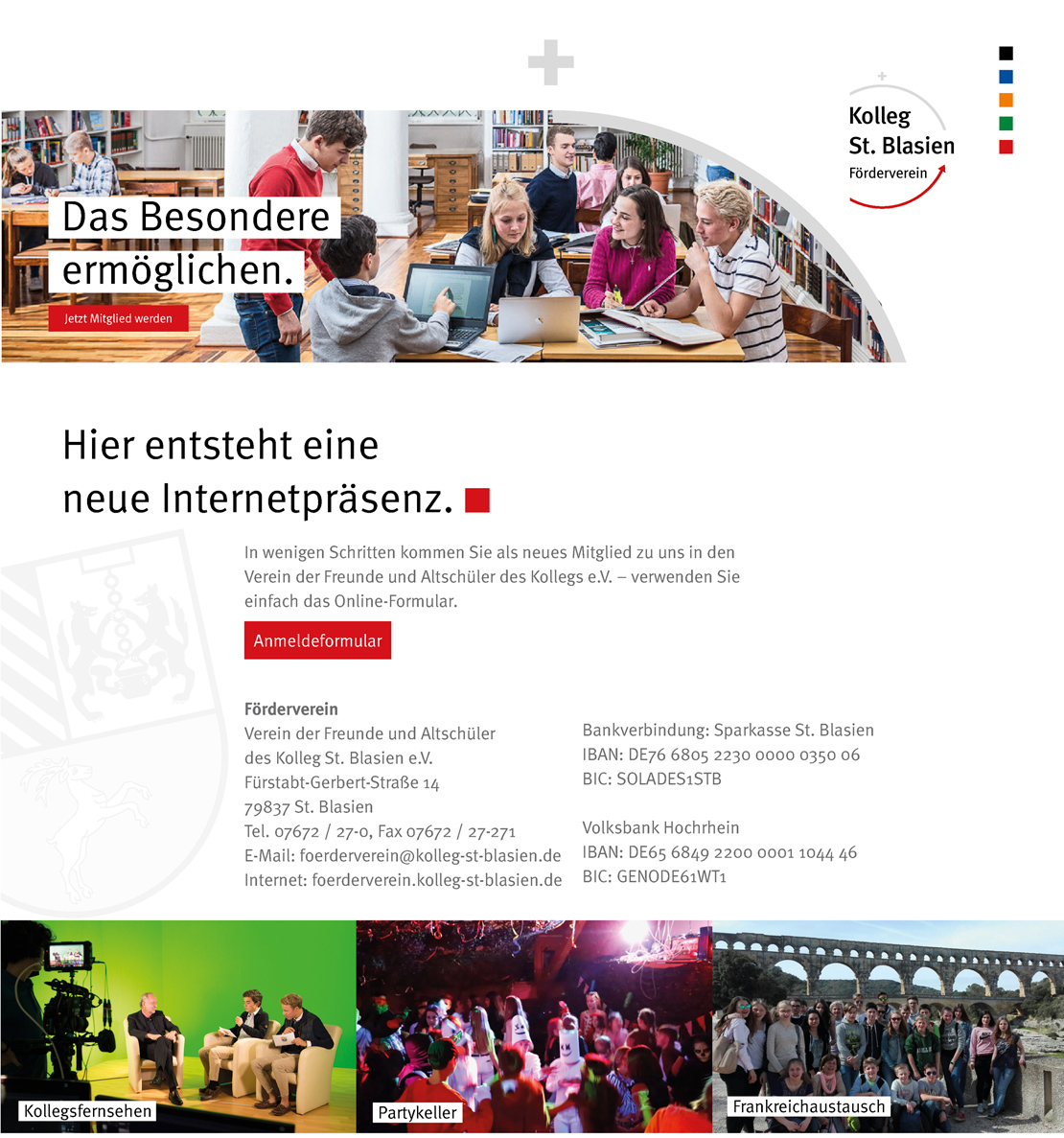 Verein der Freunde und Altschüler des Kolleg St. Blasien e. V. - Jetzt anmelden